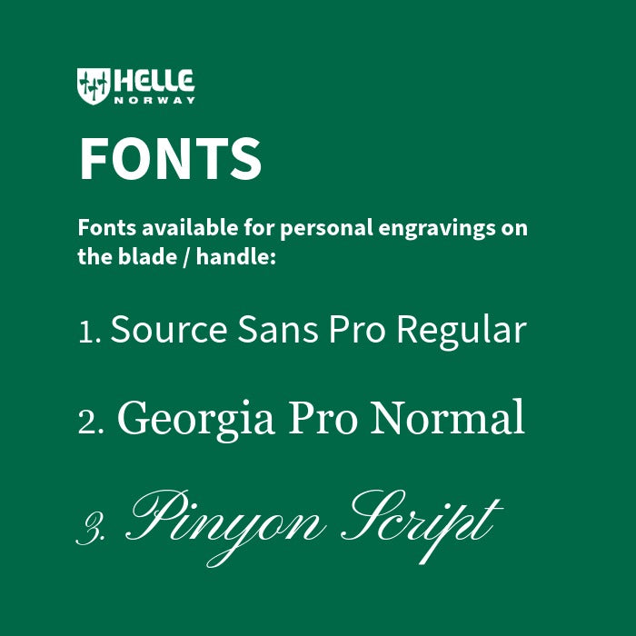 Helle fonts engraving