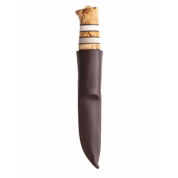 Helle Arv knife with brown sheath