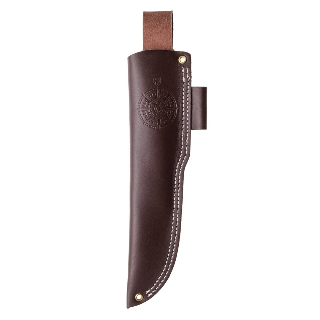 Lefthanded sheath with fire steel loop for the Helle Nord knife