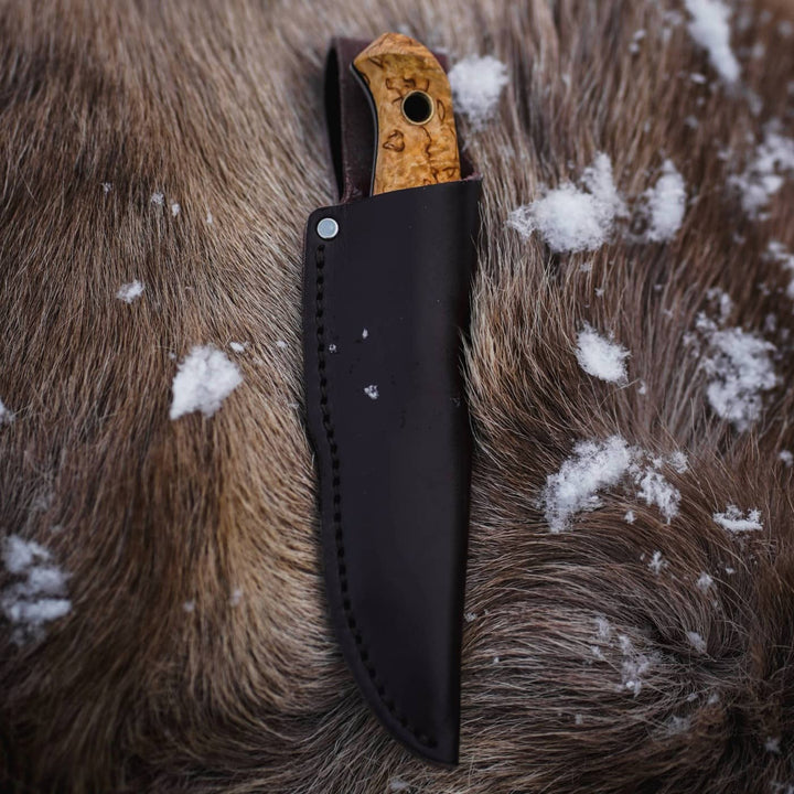 Helle Polaris knife with leather sheath