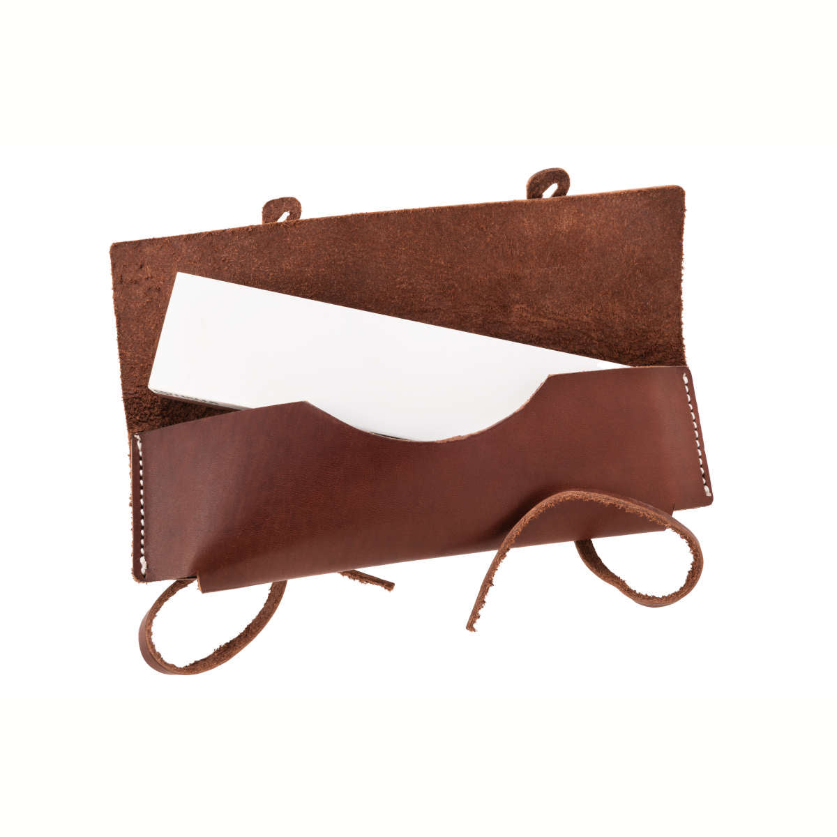 Sharpening stone L with leather holster